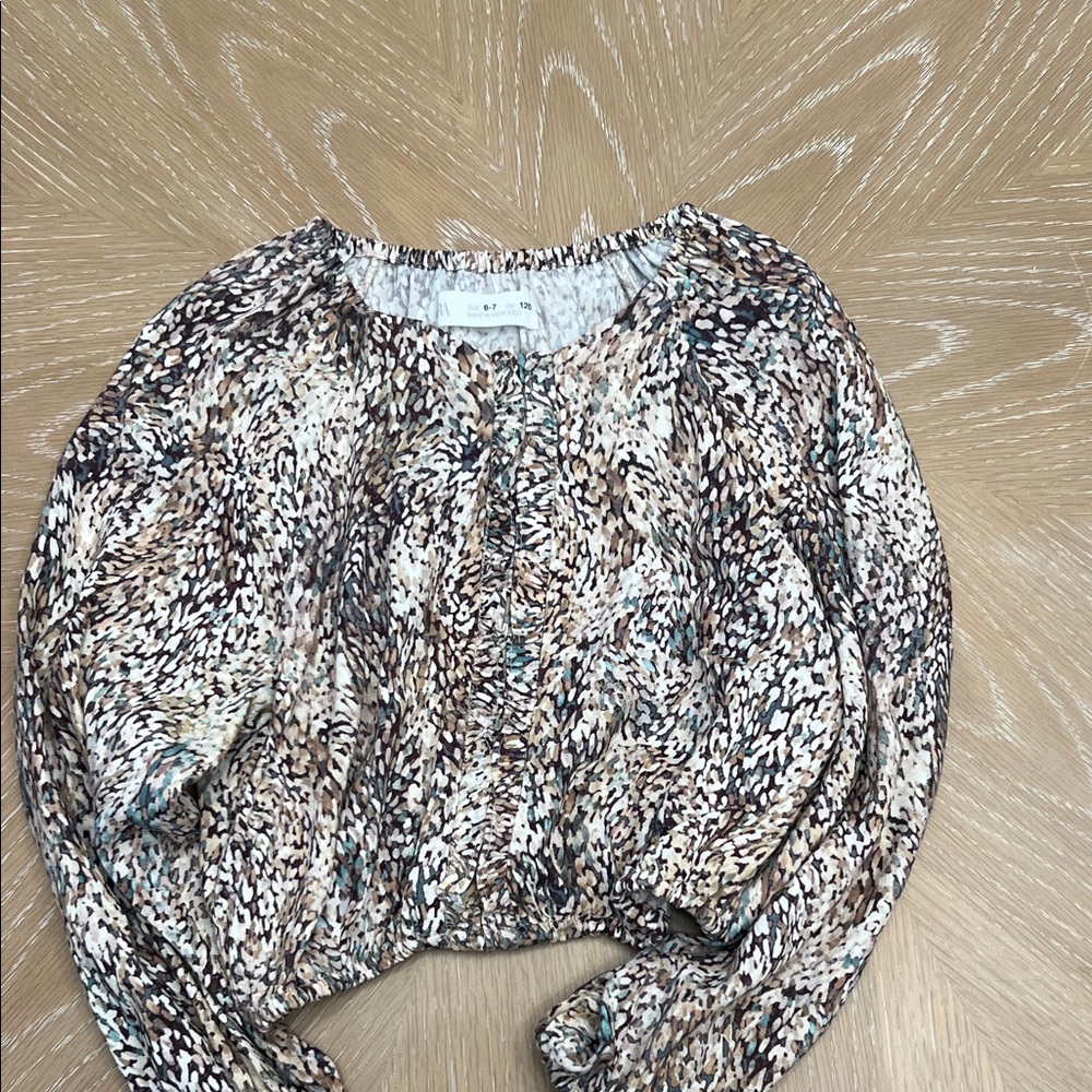 Girl’s Animal Print Blouse